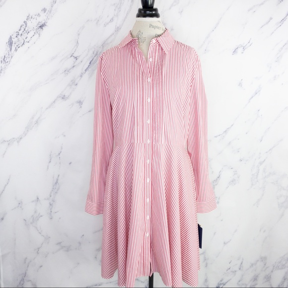 Daniel Cremieux Dresses & Skirts - Cremieux | Emily Pintuck Shirt Dress | Red/White